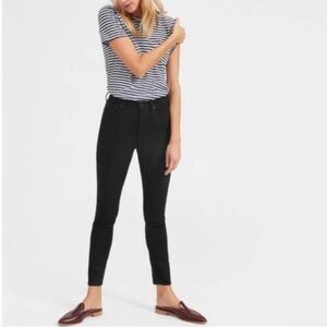 Everlane High Rise Skinny Ankle Jeans in Black Sz 25
